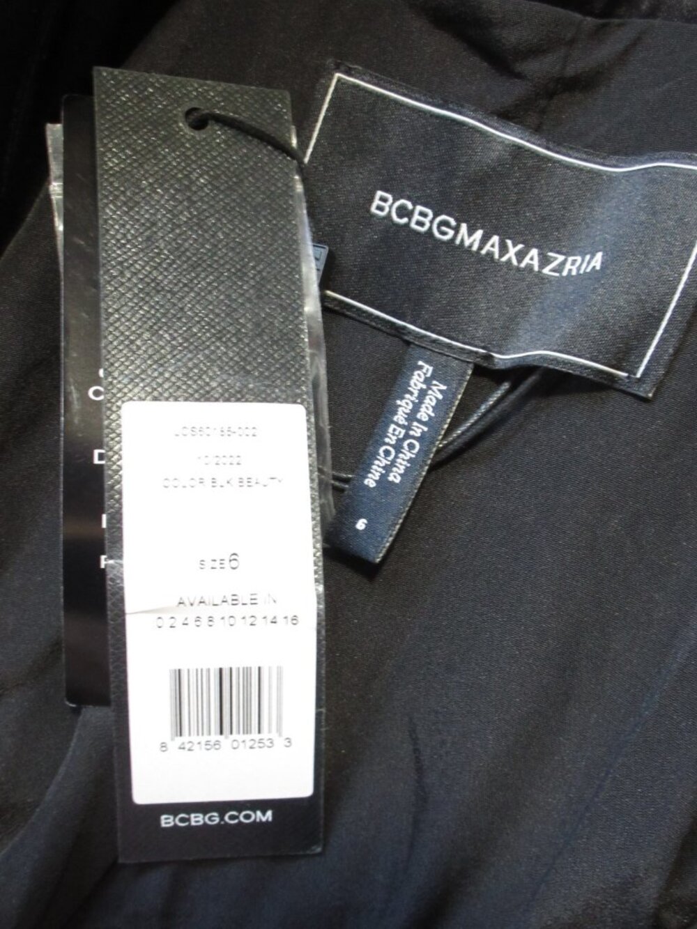 NWT BCBG MaxAzria Luciano Tuxedo Gown in Black Coat Jacket Dress 6 $498 - Picture 7 of 9